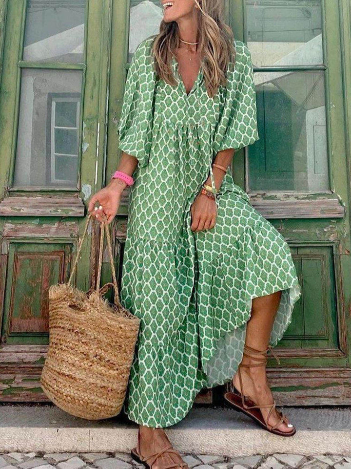 Merel | Gelaagde Boho Maxi-jurk