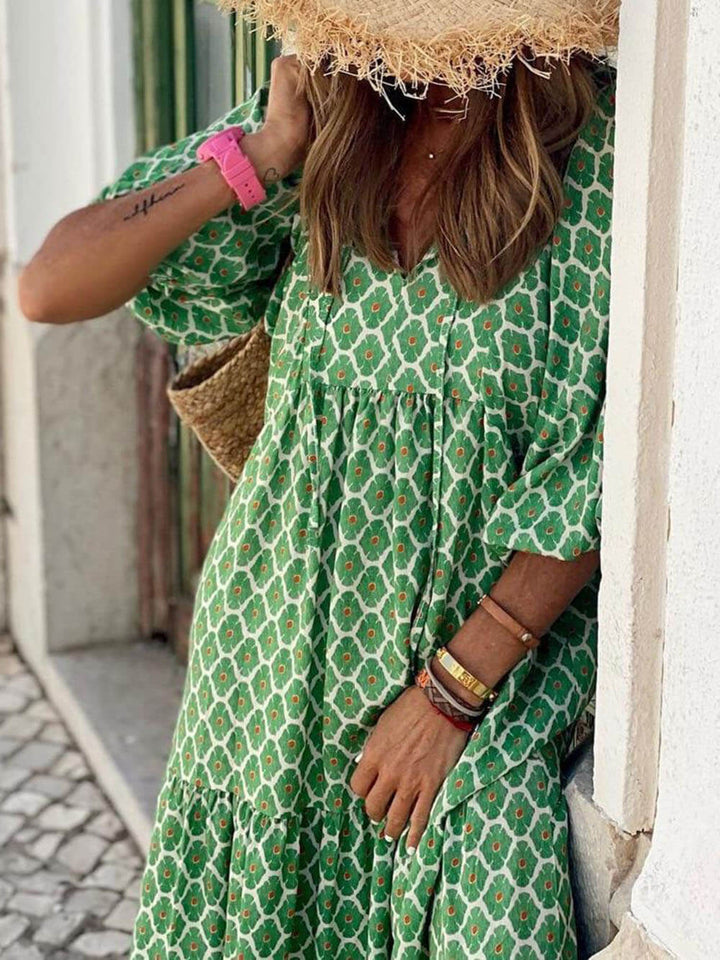 Merel | Gelaagde Boho Maxi-jurk