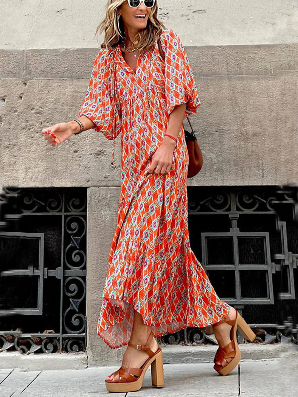 Merel | Gelaagde Boho Maxi-jurk