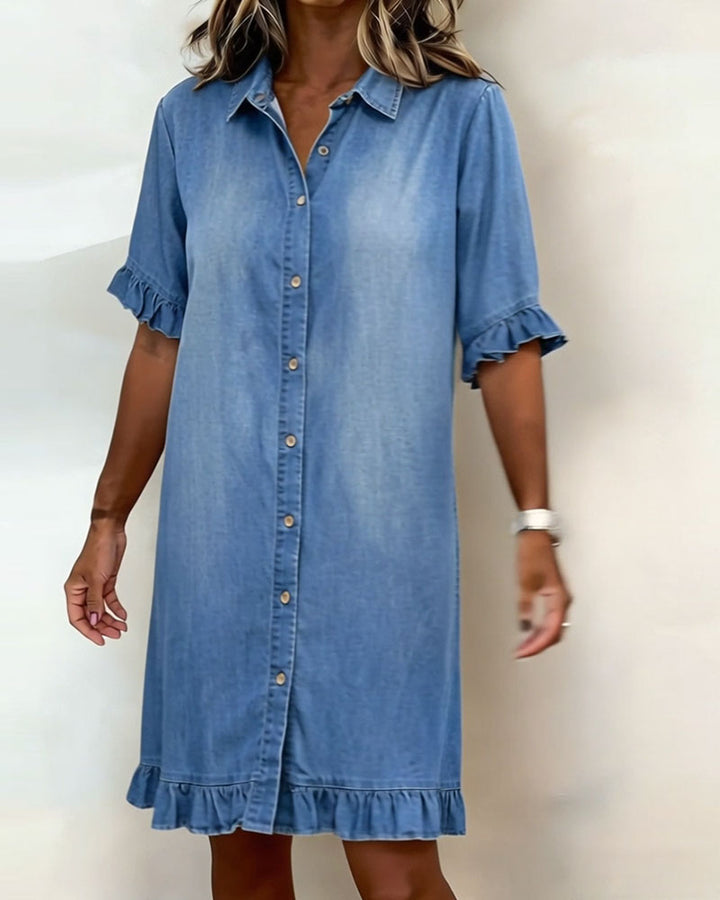 Nele | Blouse Mini-jurk met Ruches