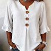 Stefania | Blouse with Buttons & Ruffles