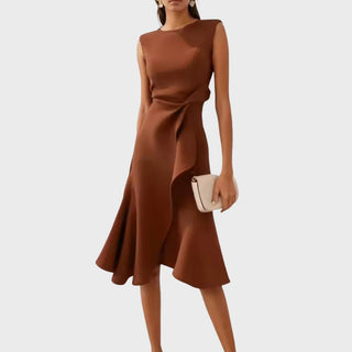 Scarlett | Draped Asymmetric Midi Dress