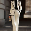 Kaila |  Women’s Double Breasted Suit Set with Contrast Trim