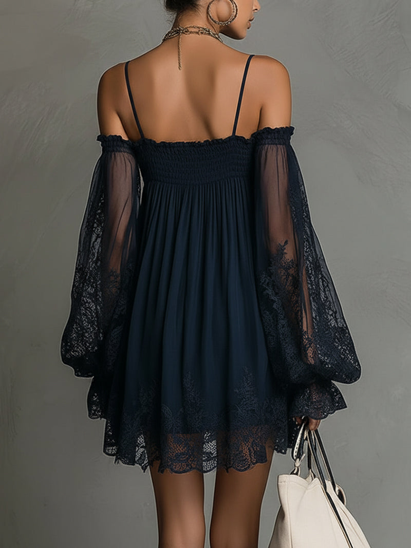 Nienke | Off-Shoulder Mini-jurk met Kant