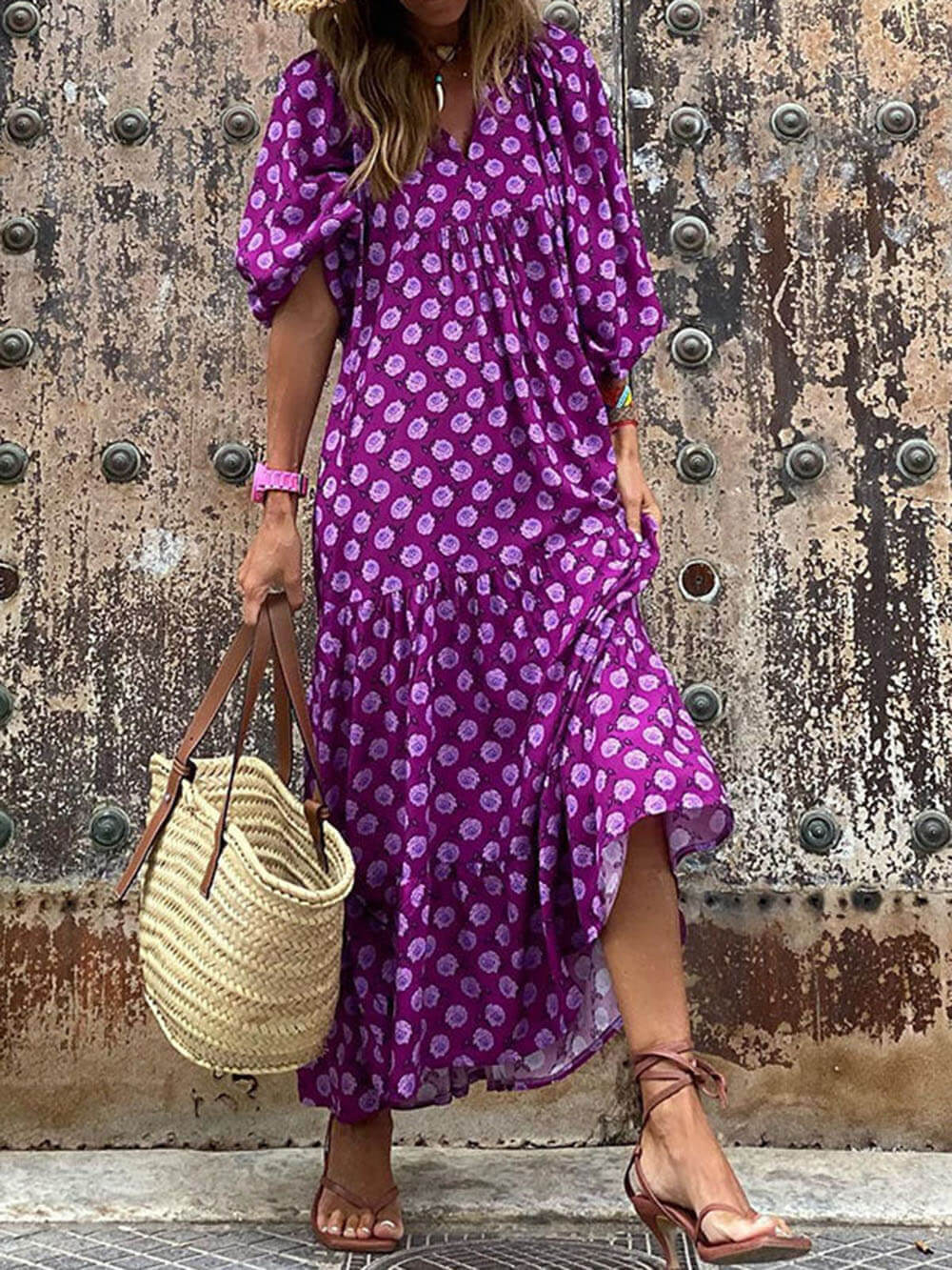 Merel | Gelaagde Boho Maxi-jurk