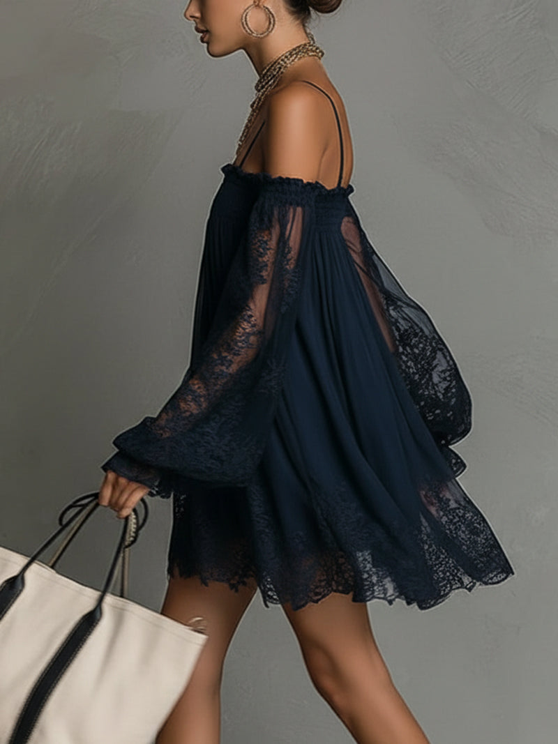 Nienke | Off-Shoulder Mini-jurk met Kant