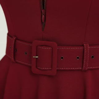 Sienna | Women's Flared Dress with Front Zip and Belt