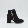 Gail | HeartCharm Suede Ankle Boots