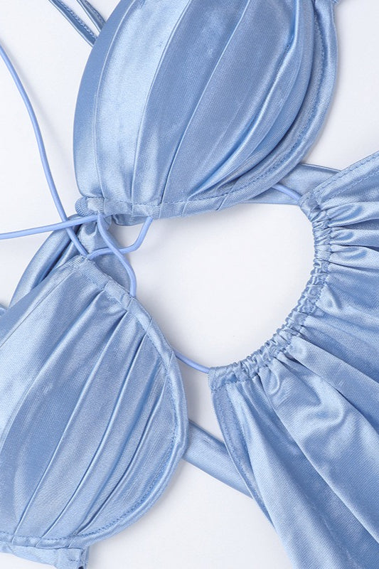 Froukje | Satijnen Maxi-jurk met Cut-Out