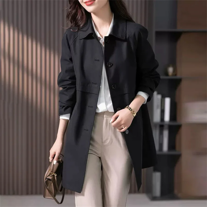 Jacoba | Waterafstotende Halflange Trenchcoat