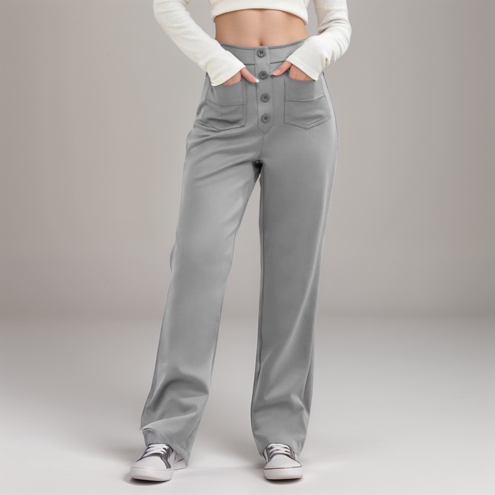 Frouke | Elastische High Waist Broek