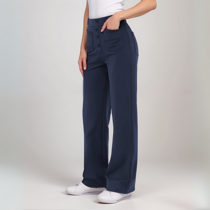 Frouke | Elastische High Waist Broek