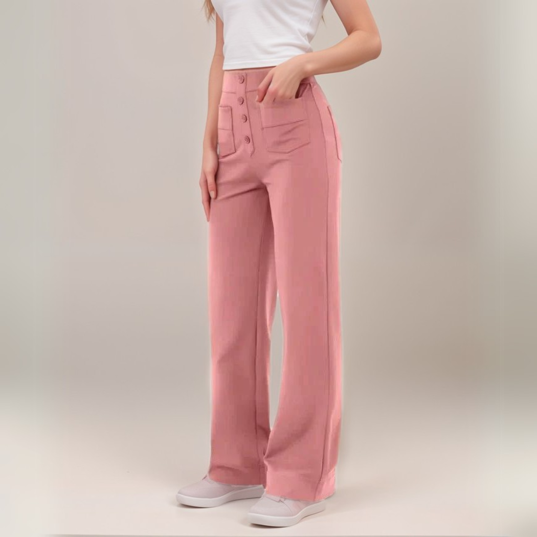 Frouke | Elastische High Waist Broek