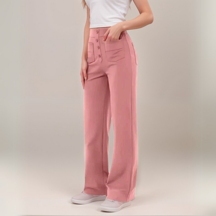 Frouke | Elastische High Waist Broek