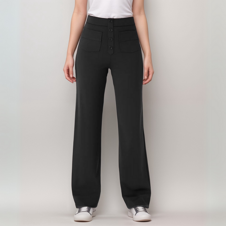 Frouke | Elastische High Waist Broek