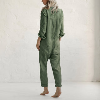 Sloane | Women’s Linen Longsleeve Jumpsuit
