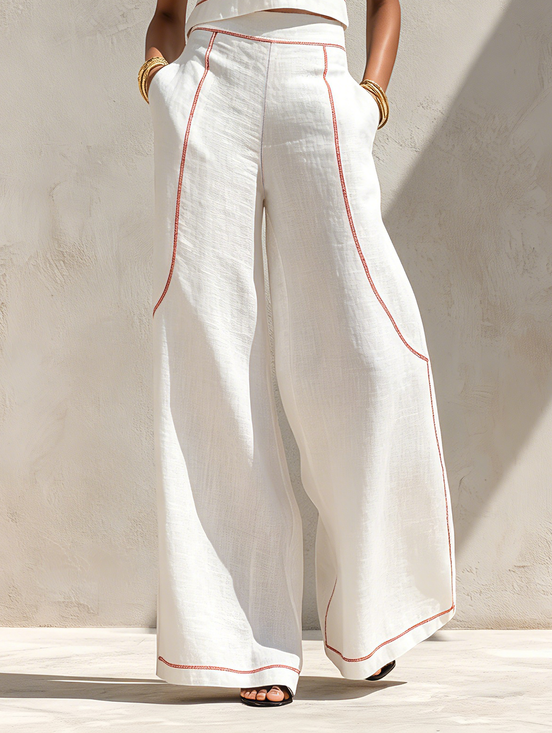 Petronella | Tweedelige Set met Contrasterende Stiksels