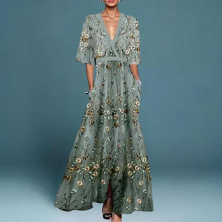 Riley | Elegant Maxi Dress with Floral Pattern
