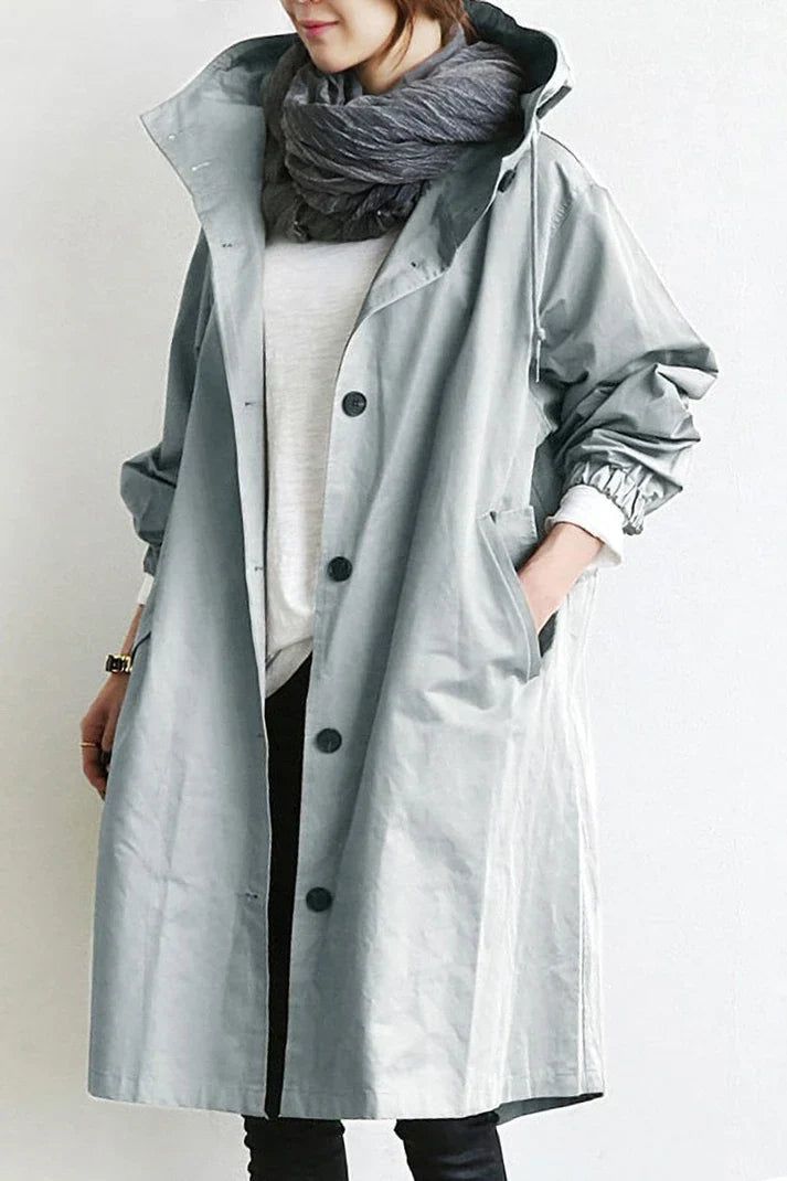 Elin | Waterafstotende Trenchcoat met Capuchon