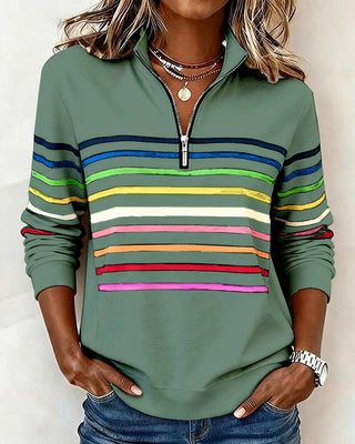 Adriana | Women's Sweatshirt with Stripes