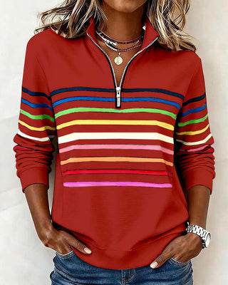 Adriana | Women's Sweatshirt with Stripes