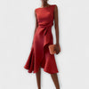 Scarlett | Draped Asymmetric Midi Dress