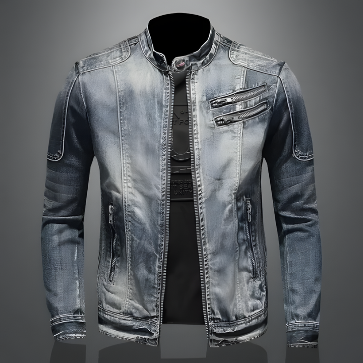 Geeske | Stoere Gewassen Denim Bikerjas