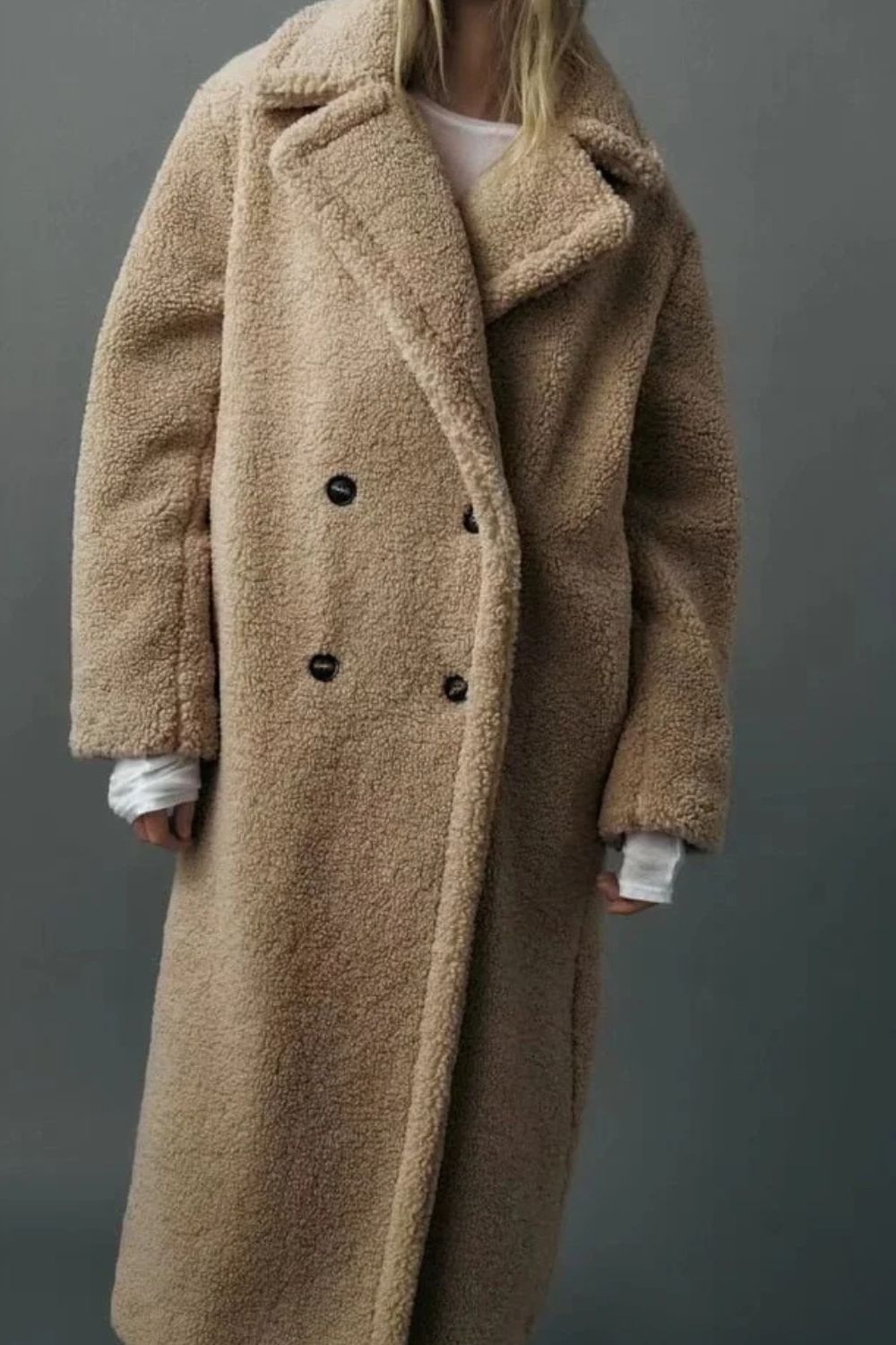 Reina | Lange Faux Fur Mantel