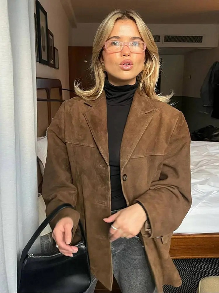 Welmoed | Oversized Suède Blazer