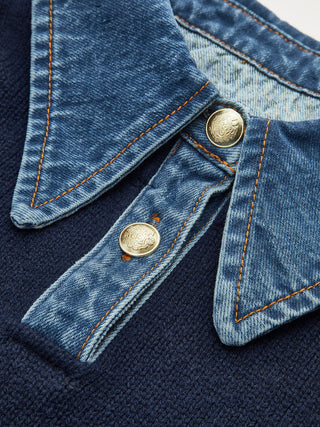 Audrey | Stylish Panel Lapel Sweater