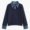 Audrey | Stylish Panel Lapel Sweater
