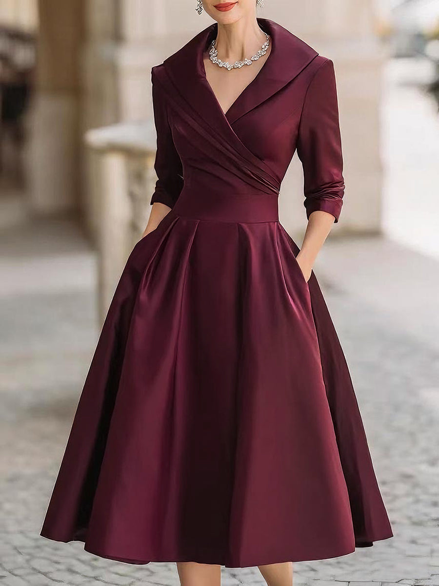 Liora | Elegant Midi Cocktail Dress