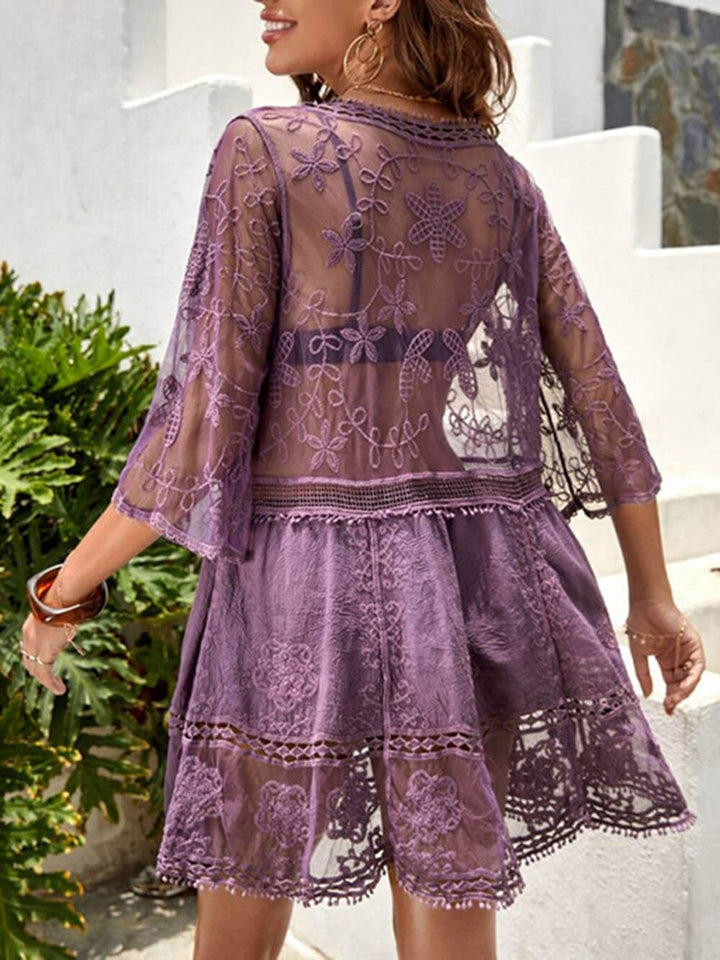 Jacoba | Opengewerkte Strand Cover-up