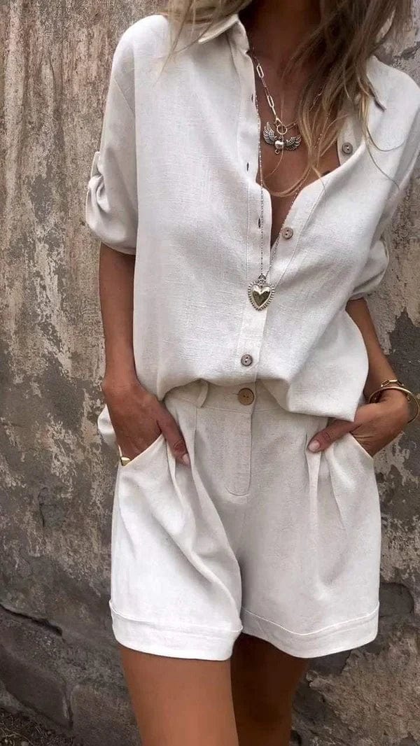 Nikki | Luchtige Tweedelige Set met Shorts