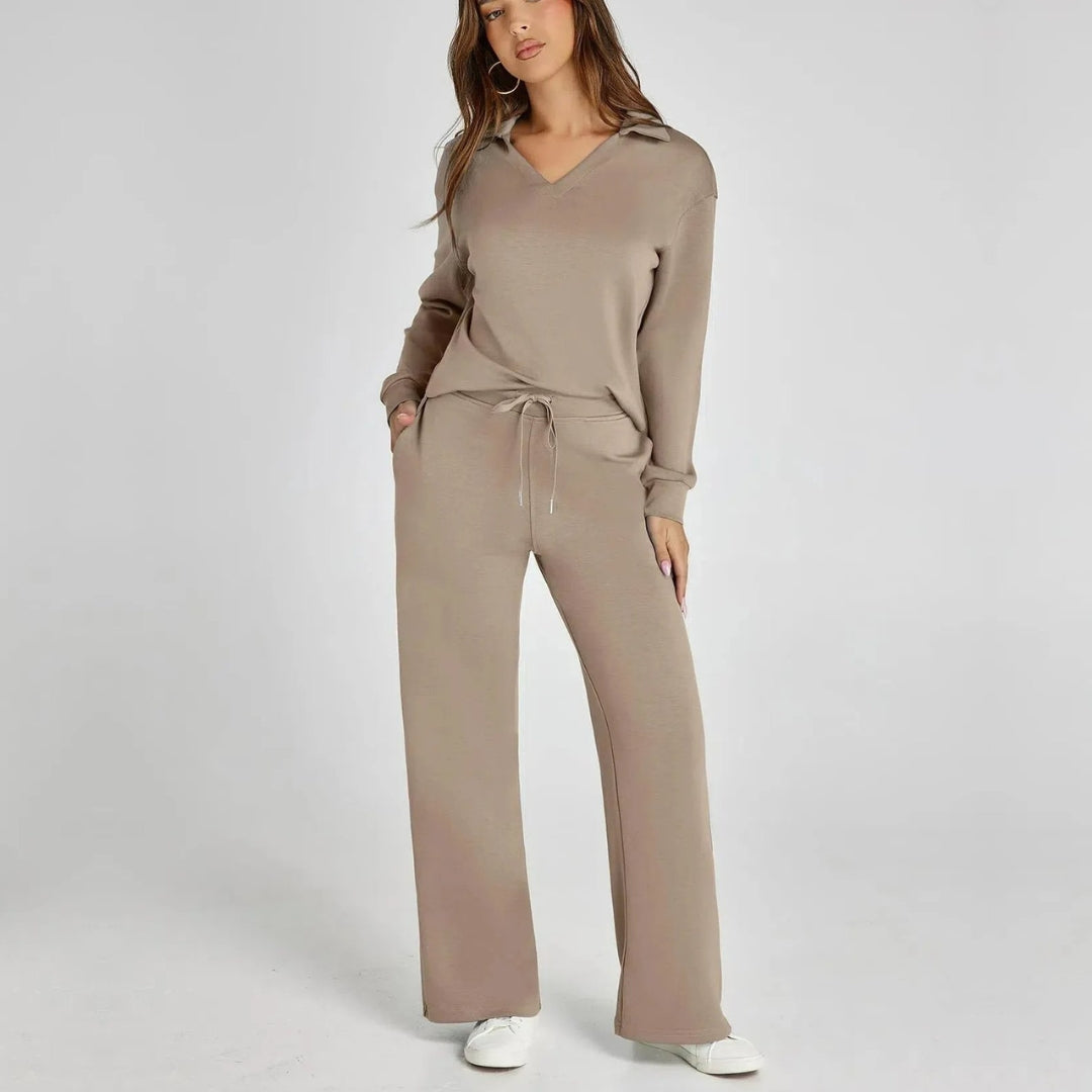Mirthe | Zachte V-hals Tweedelige Set