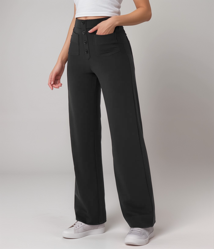 Frouke | Elastische High Waist Broek