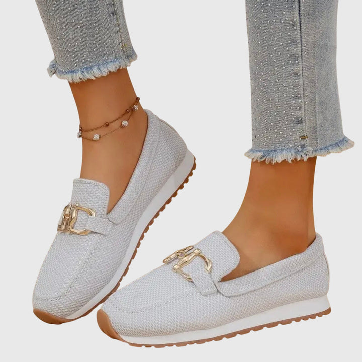 Marieke | Ademende Loafer Sneakers met Gesp