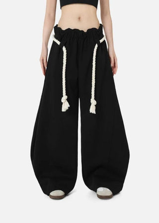 Micah | Women’s Barrel Baggy Leg Sweatpants with Elastic Loop Waist