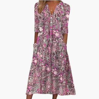 Megan | Women’s Midi Dress with Flowy Boho Fit