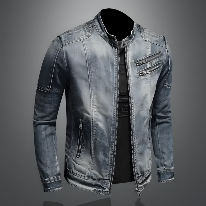 Geeske | Stoere Gewassen Denim Bikerjas