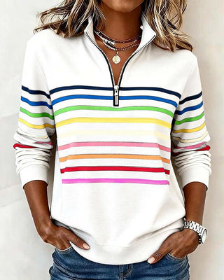 Adriana | Women's Sweatshirt with Stripes