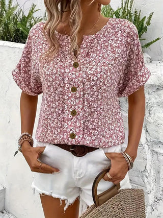 Caroline | Chic Floral Print Blouse