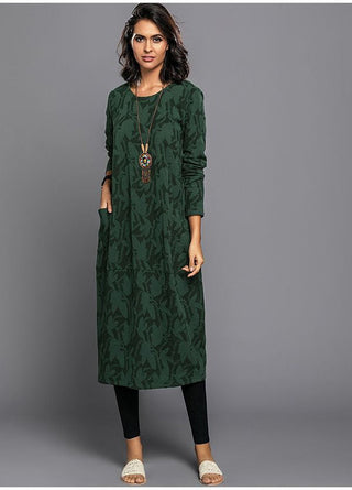 Aurelia | Long Sleeve Midi Dress With Pockets