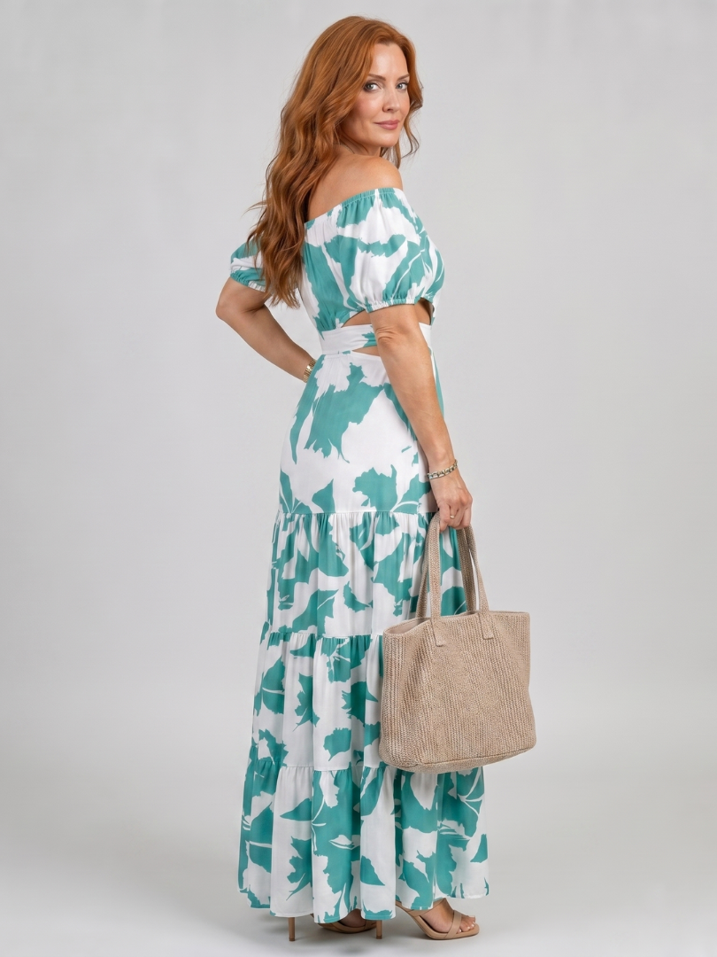 Zita | Off-Shoulder Maxi-jurk met Cut-Outs