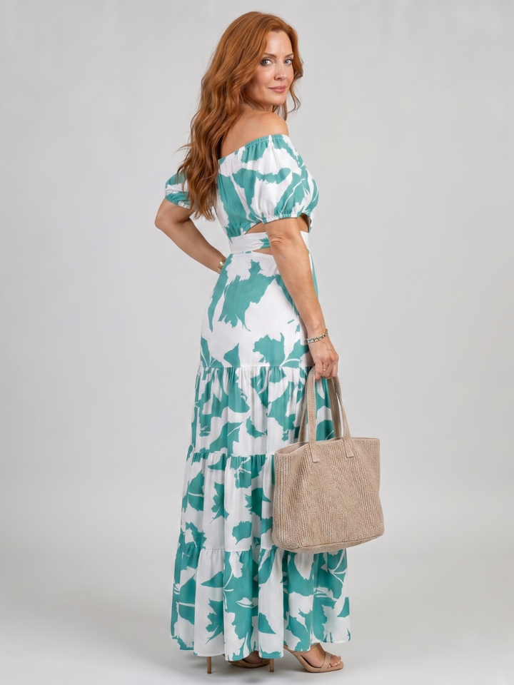 Zita | Off-Shoulder Maxi-jurk met Cut-Outs