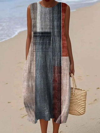 Rosenda | Summer Dress with Abstract Geometric Print