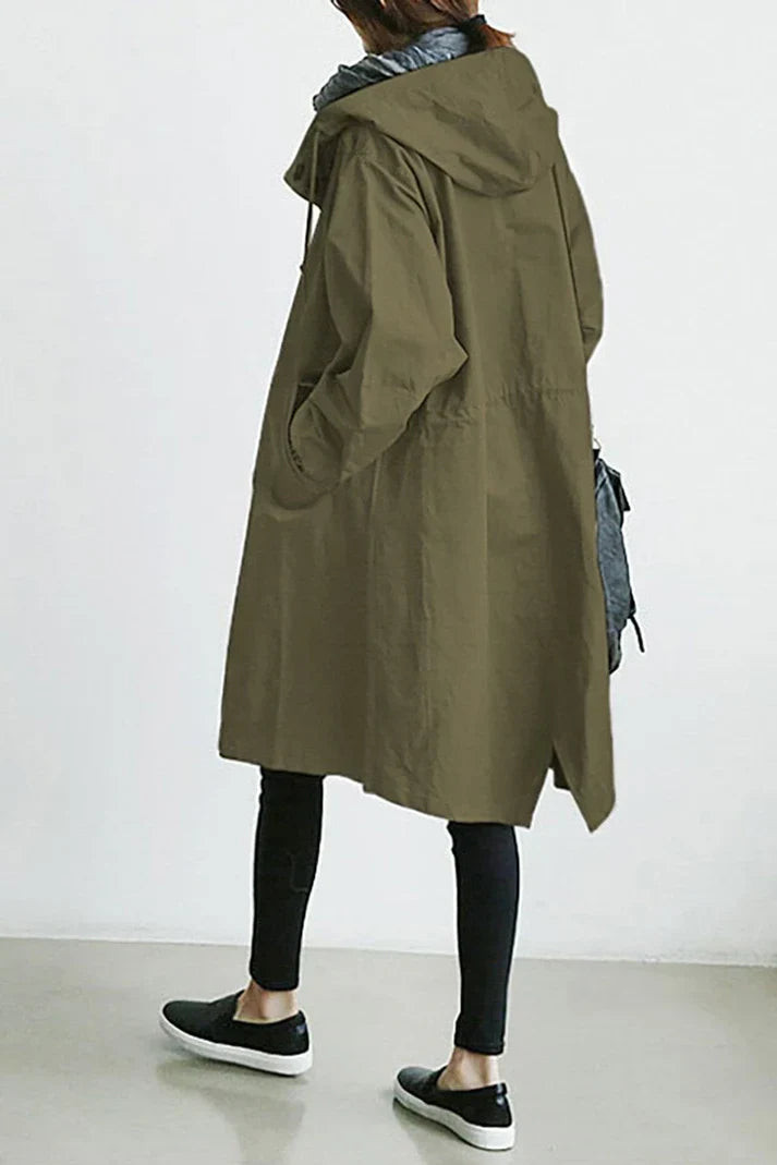 Elin | Waterafstotende Trenchcoat met Capuchon