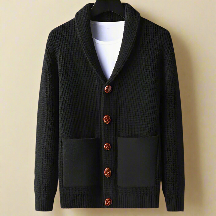 Aleid | Wafelgebreid Vest met Sjaalkraag