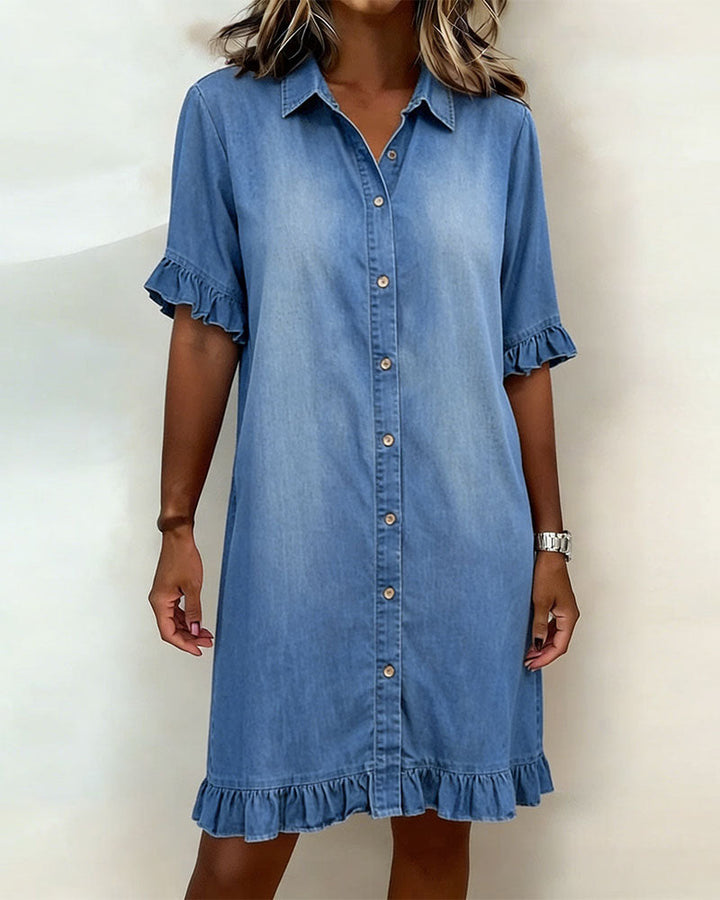 Nele | Blouse Mini-jurk met Ruches