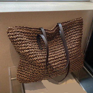 Alessia | Straw Beach Tote Bag